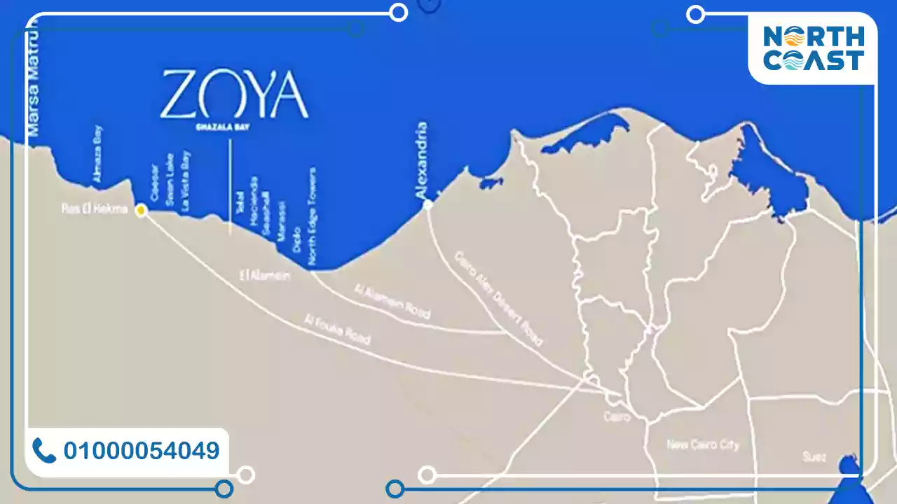 تفاصيل قرية زويا الساحل الشمالي Zoya North Coast اسعار ومساحات