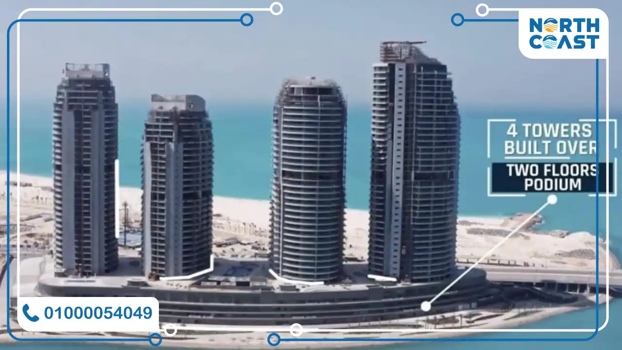 Beach Front Towers New Alamein Location